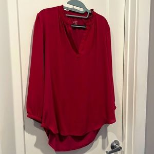 Loft outlet Ruffle Blouse with jersey back